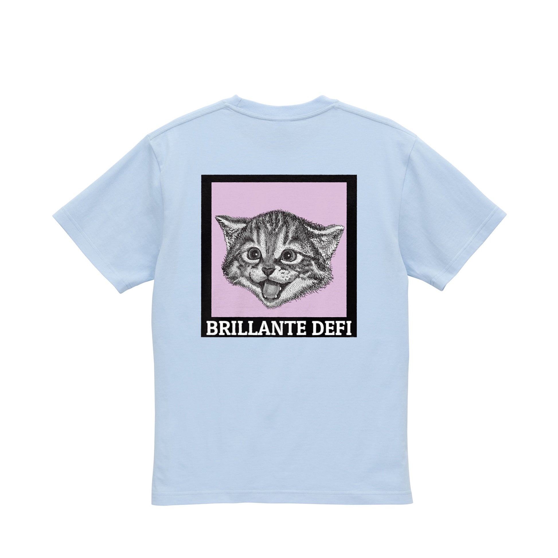 BRILLANTE DEFI Kitten Graphic Tee sky-blue image