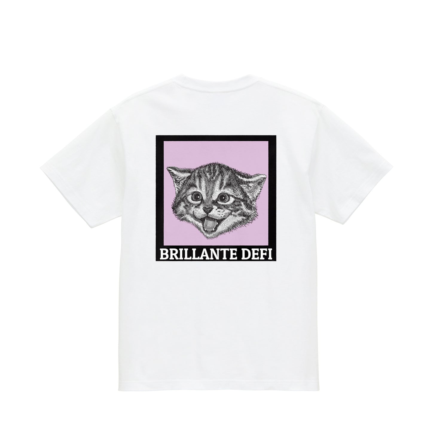 BRILLANTE DEFI Kitten Graphic Tee white image