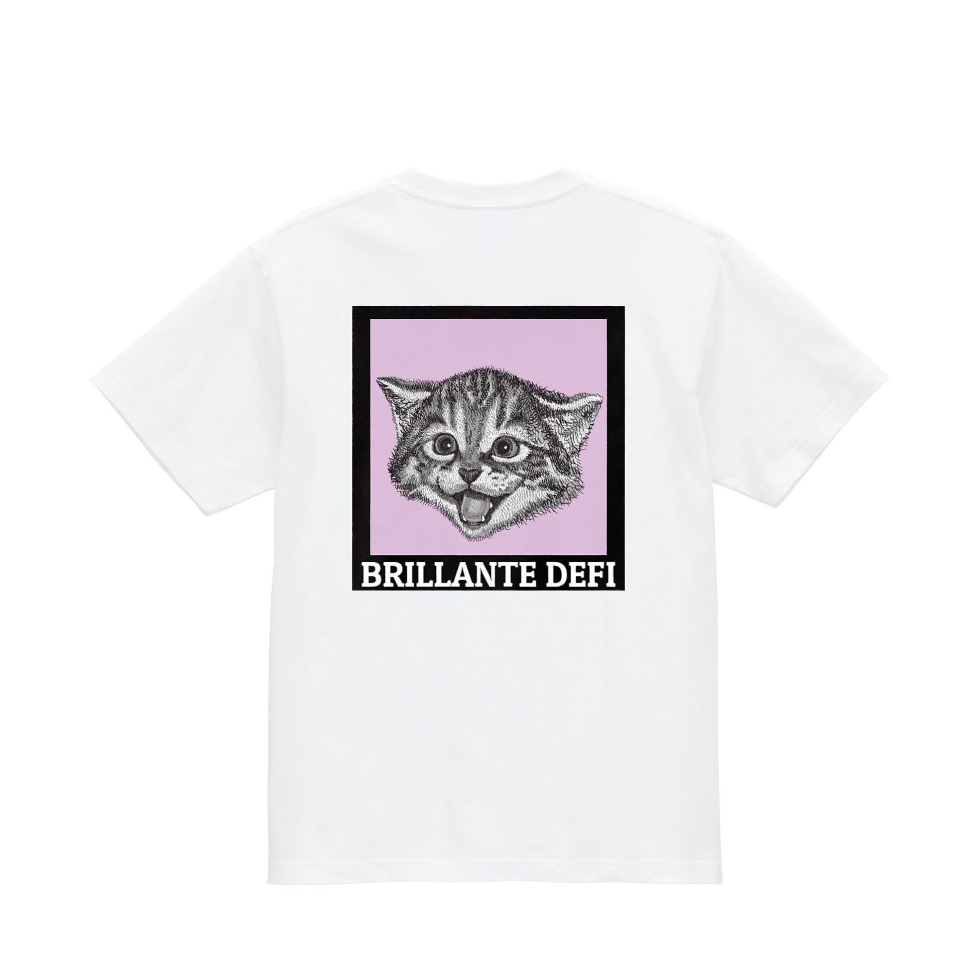 BRILLANTE DEFI Kitten Graphic Tee white image