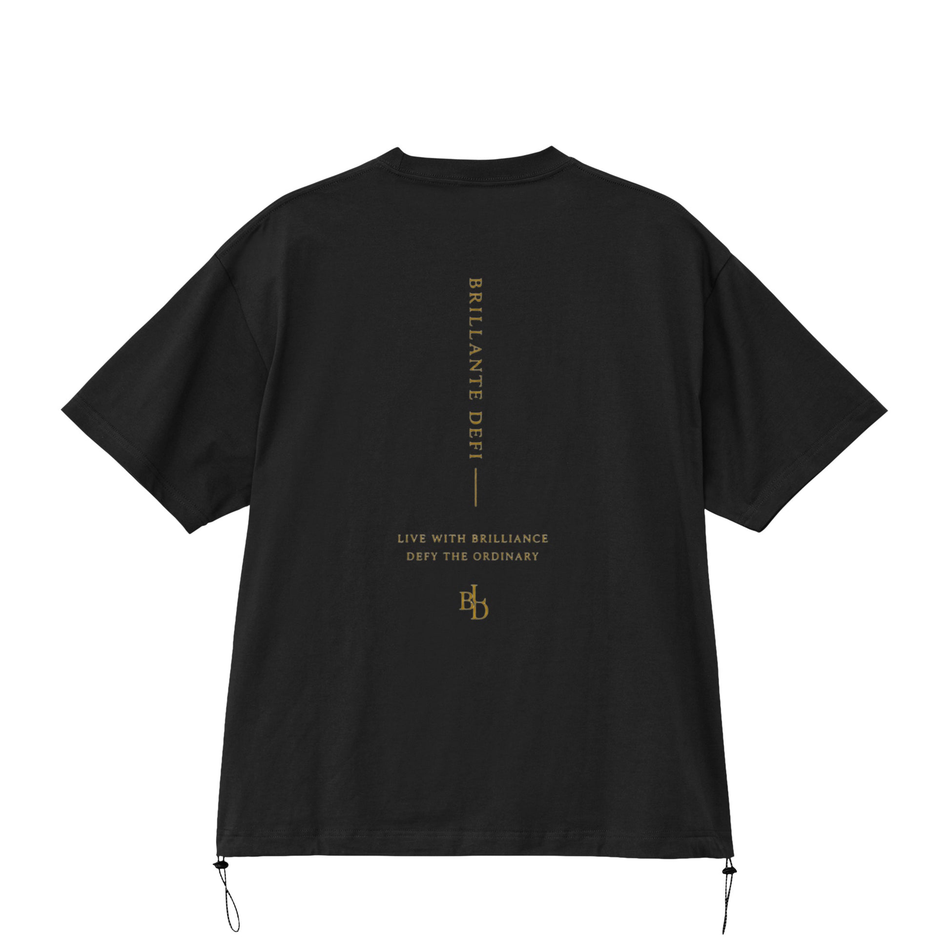 BRILLANTE DEFI / Fine Jersey Drawcord Tee black image