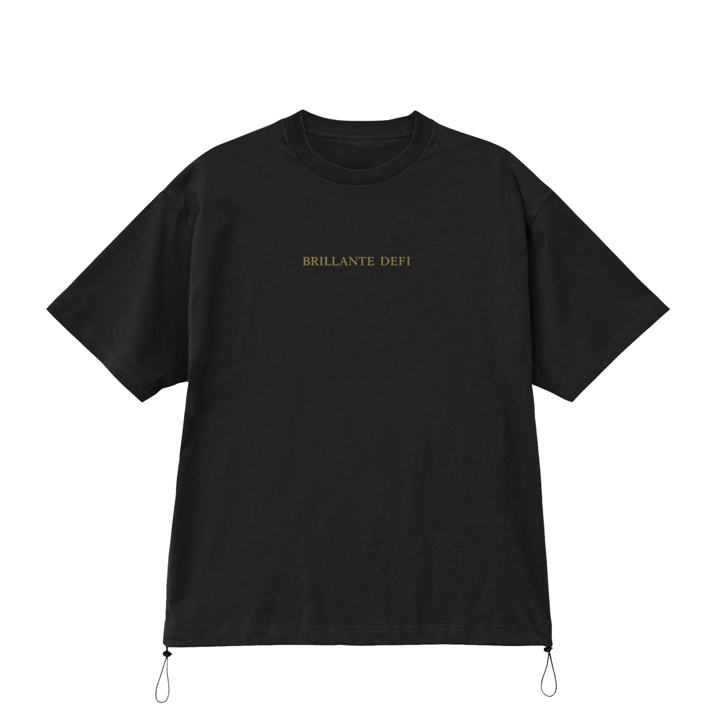 BRILLANTE DEFI / Fine Jersey Drawcord Tee black image