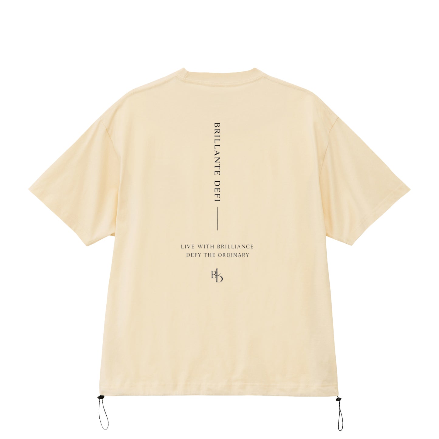 BRILLANTE DEFI / Fine Jersey Drawcord Tee ivory image