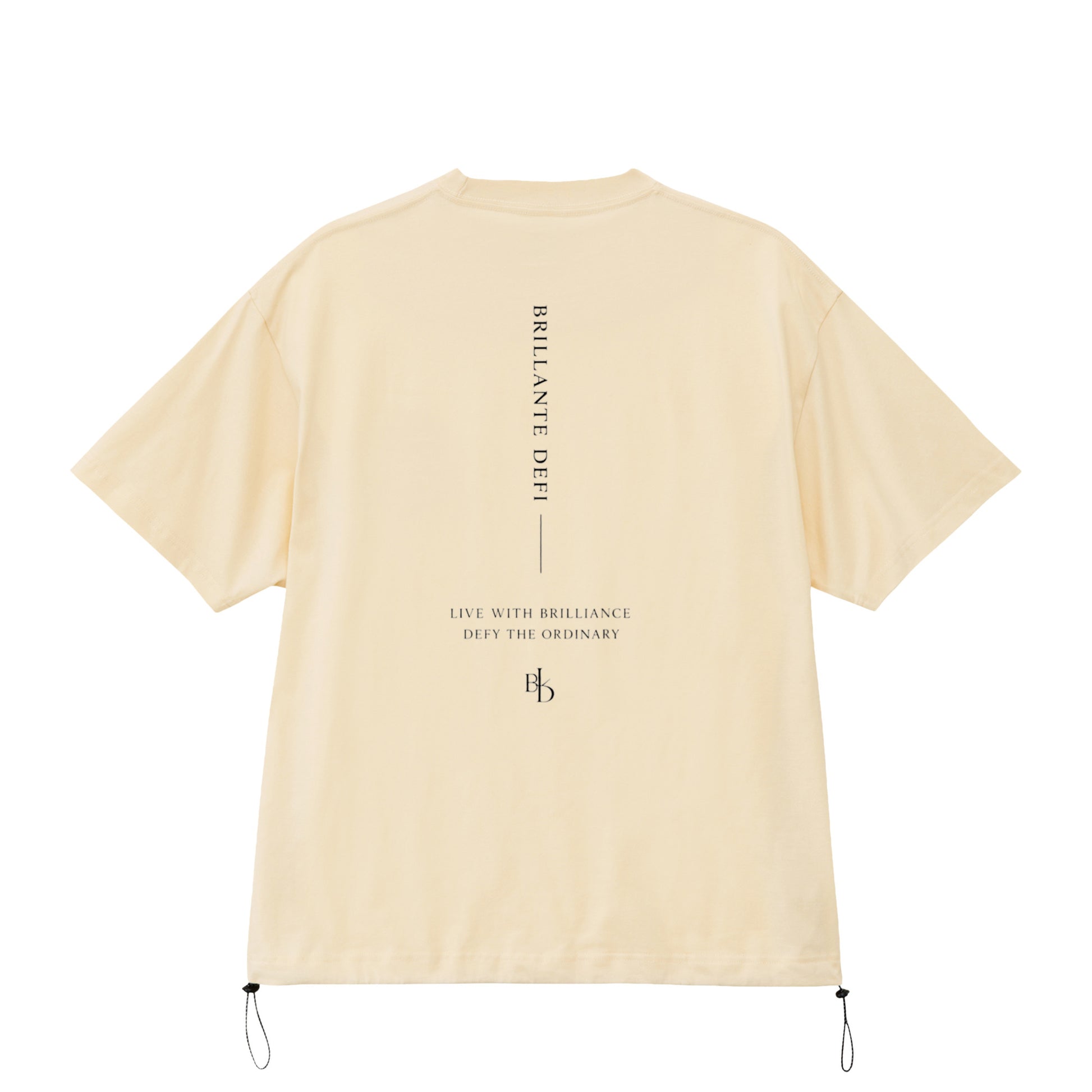 BRILLANTE DEFI / Fine Jersey Drawcord Tee ivory image