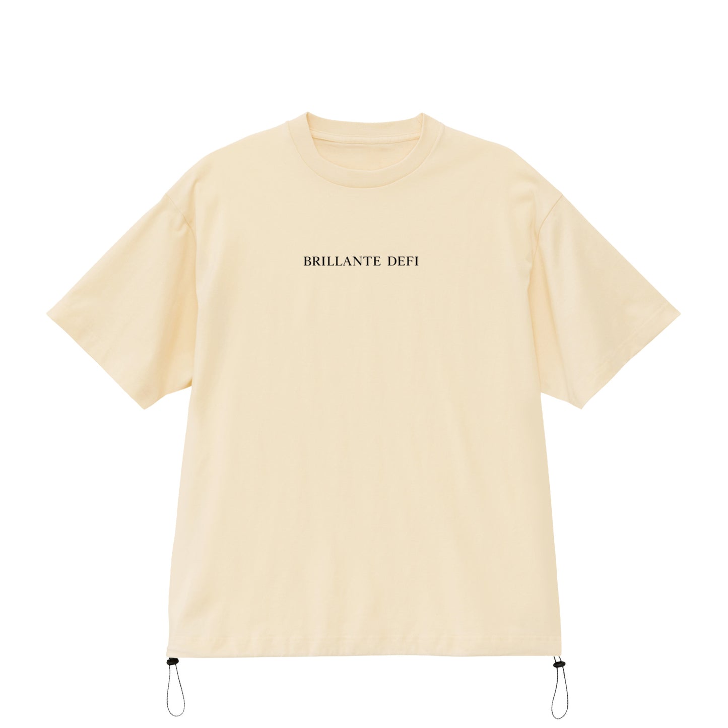 BRILLANTE DEFI / Fine Jersey Drawcord Tee ivory image