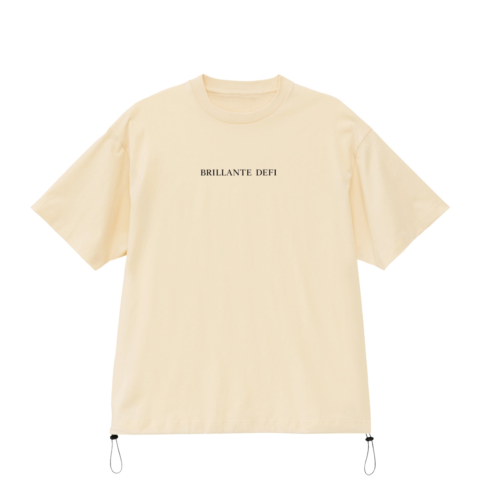 BRILLANTE DEFI / Fine Jersey Drawcord Tee ivory image