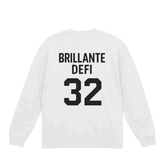 BRILLANTE DEFI ナンバー３２ビッグシルエット ロングスリーブ Tシャツ white image