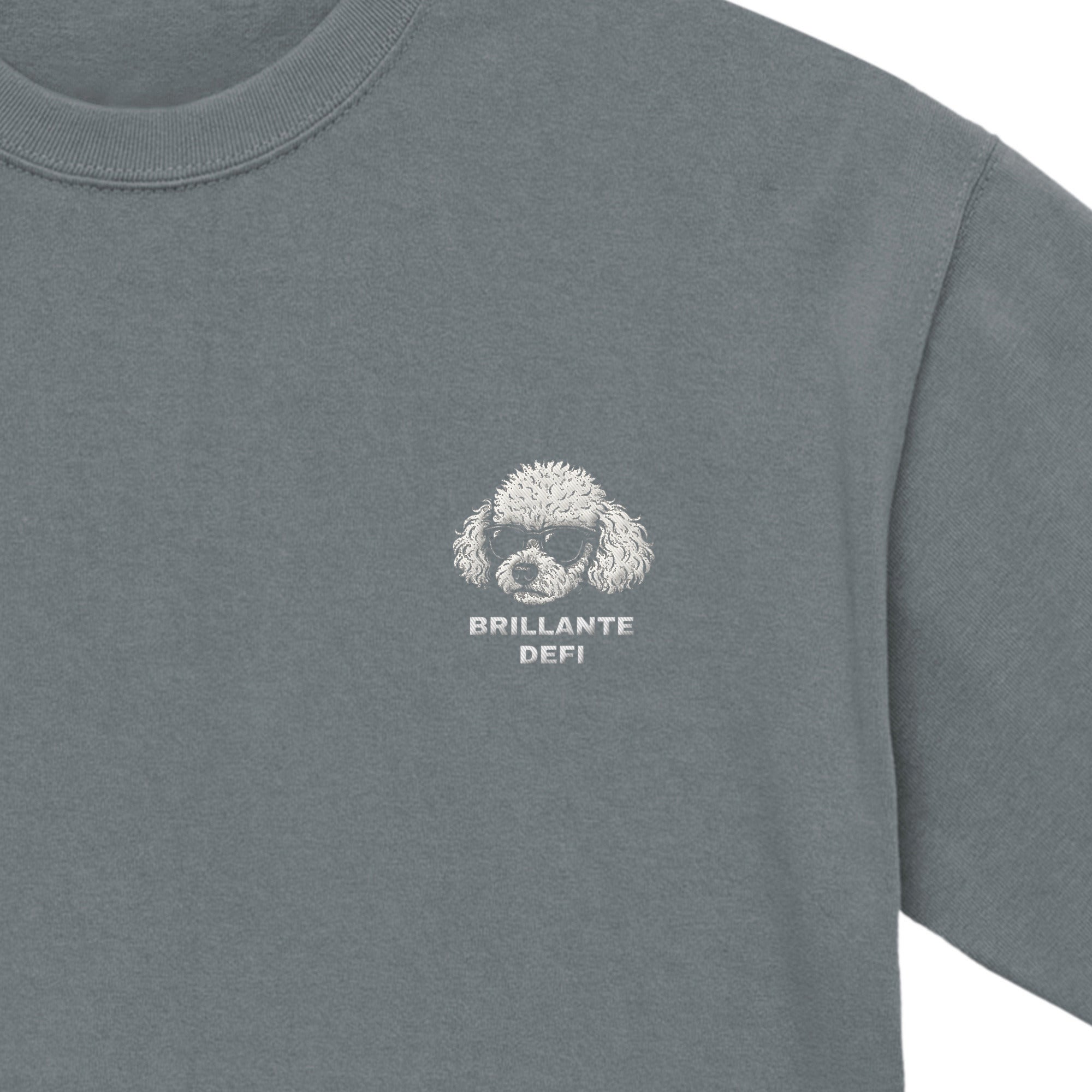 【新品未使用】トイプードルワンポイントTシャツ & 総柄ロングパンツ グレー トイプードルワンポイントTシャツ(カットソー・Tシャツ)｜ルーム
