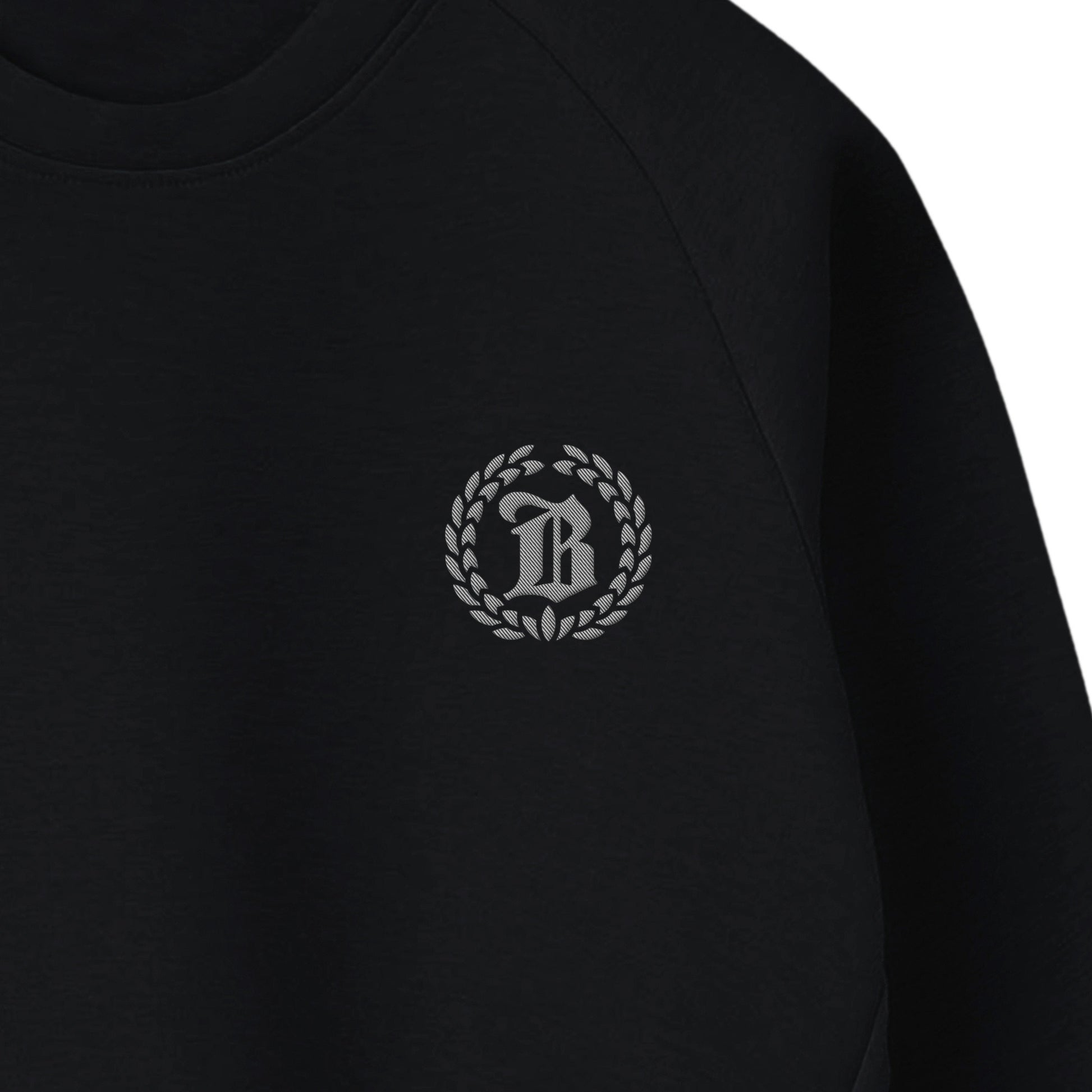 BRILLANTE DEFI Bロゴワンポイントダンボールニット素材　クルーネックスウェット black image