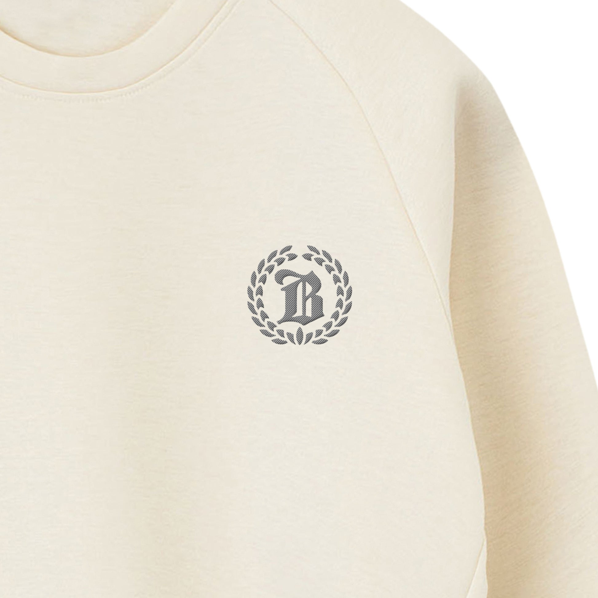 BRILLANTE DEFI Bロゴワンポイントダンボールニット素材　クルーネックスウェット off-white image