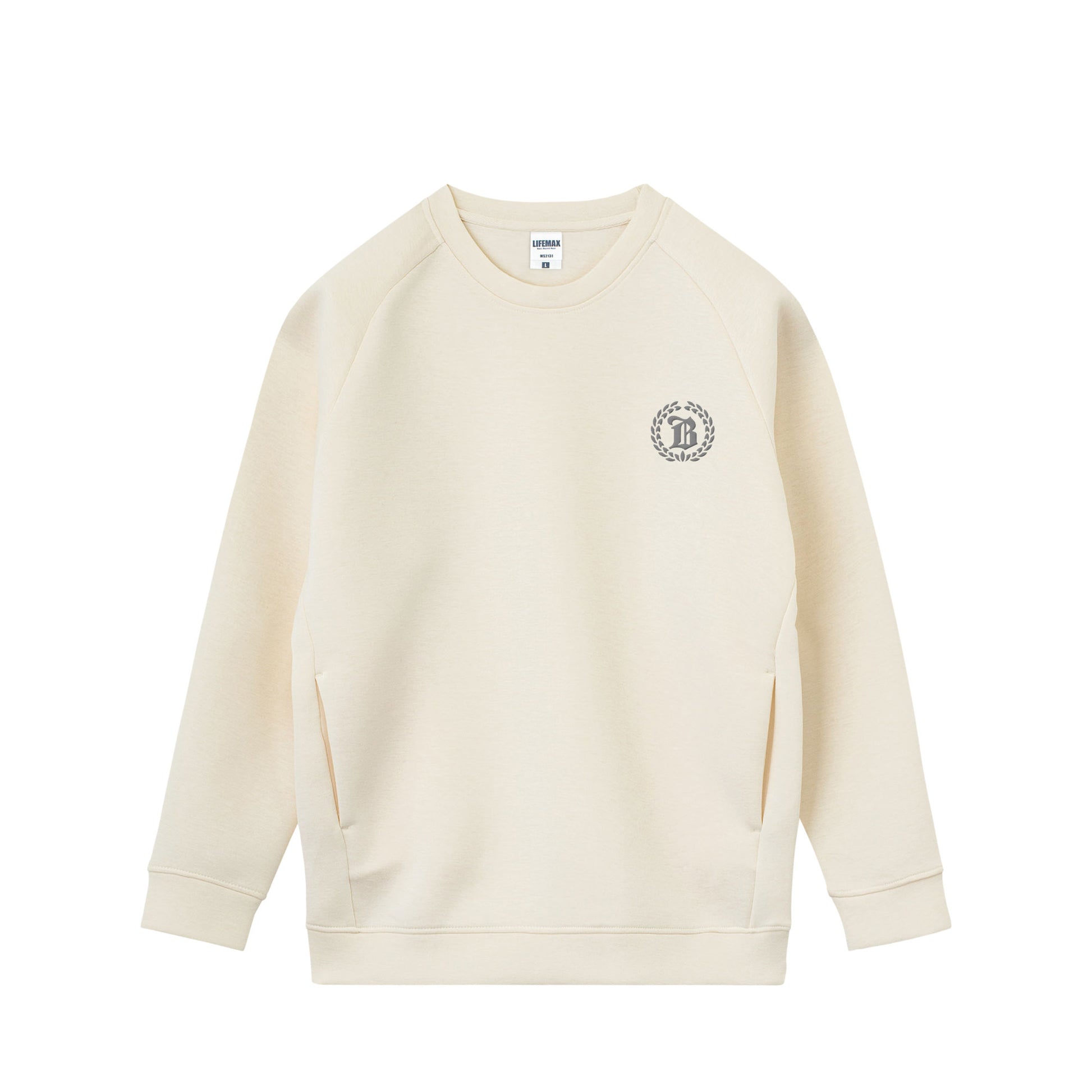 BRILLANTE DEFI Bロゴワンポイントダンボールニット素材　クルーネックスウェット off-white image