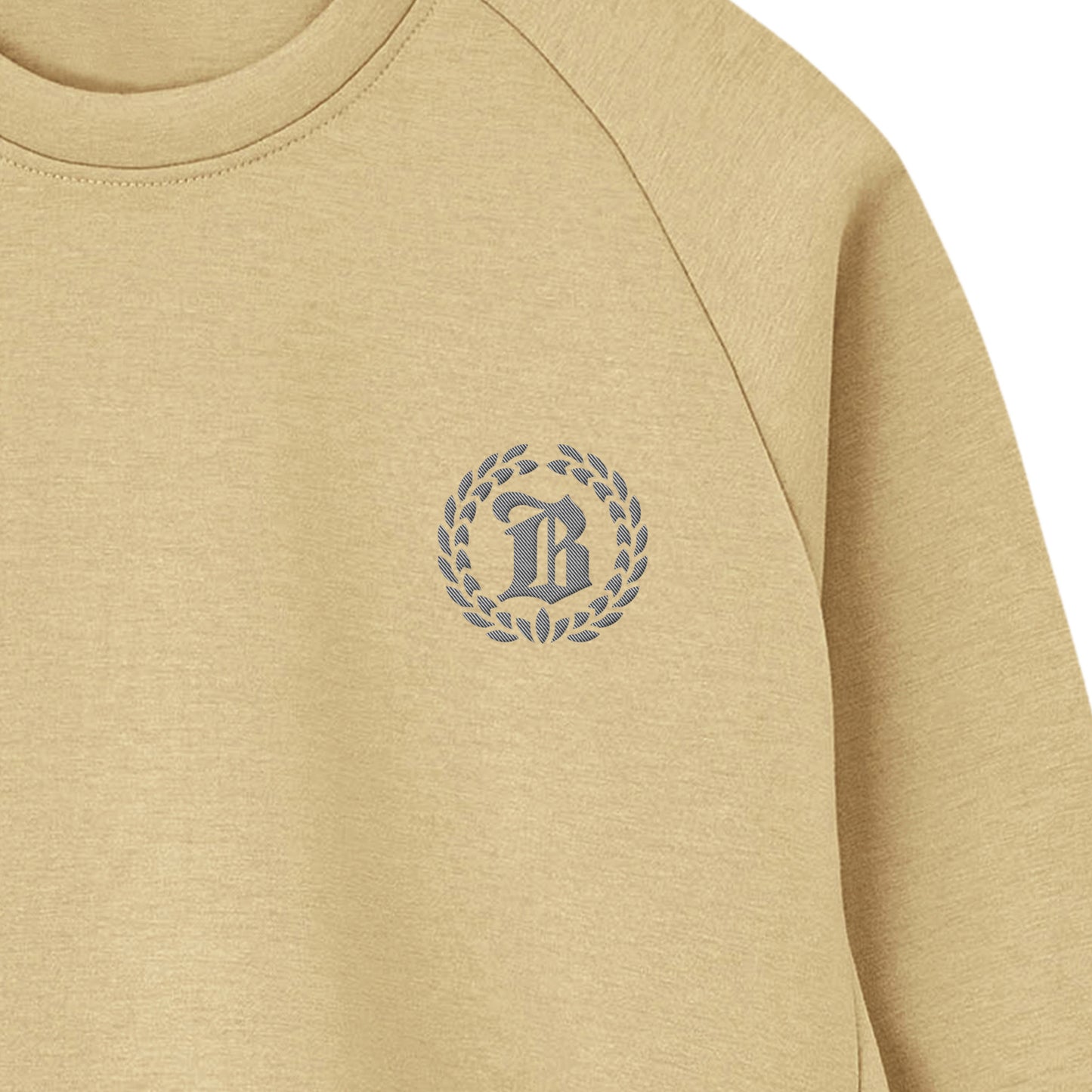 BRILLANTE DEFI Bロゴワンポイントダンボールニット素材　クルーネックスウェット sand-khaki image