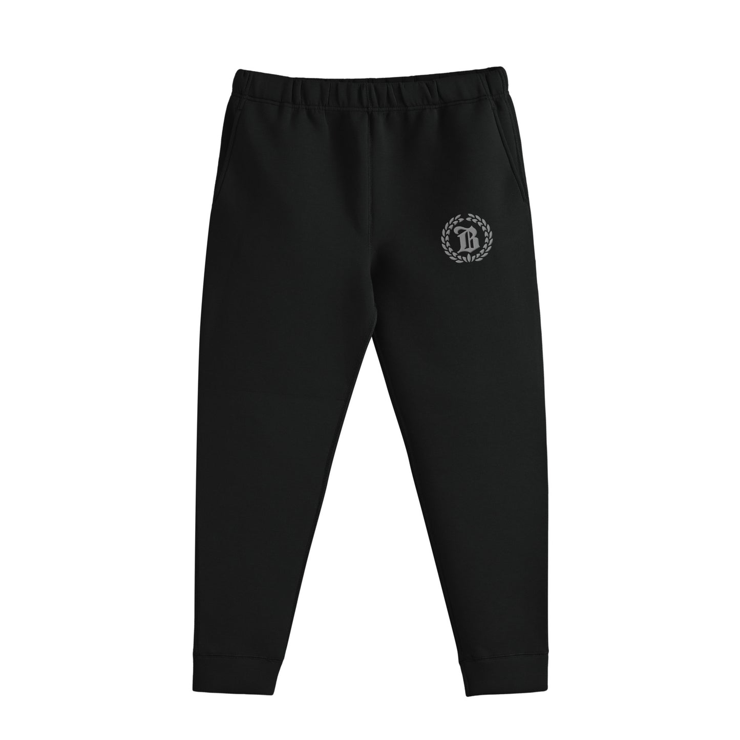 BRILLANTE DEFI Bロゴダンボールニット素材スェットパンツ black image