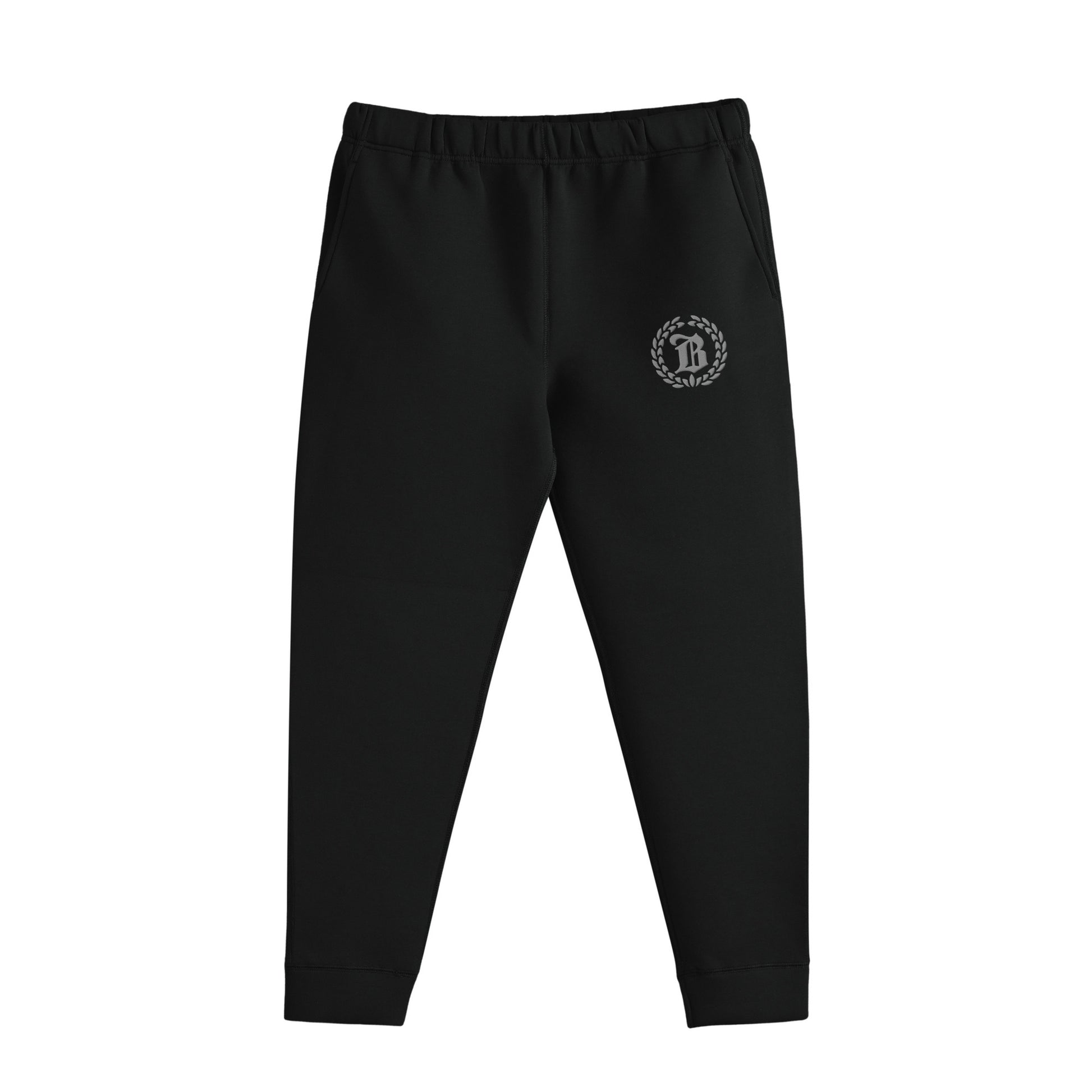 BRILLANTE DEFI Bロゴダンボールニット素材スェットパンツ black image