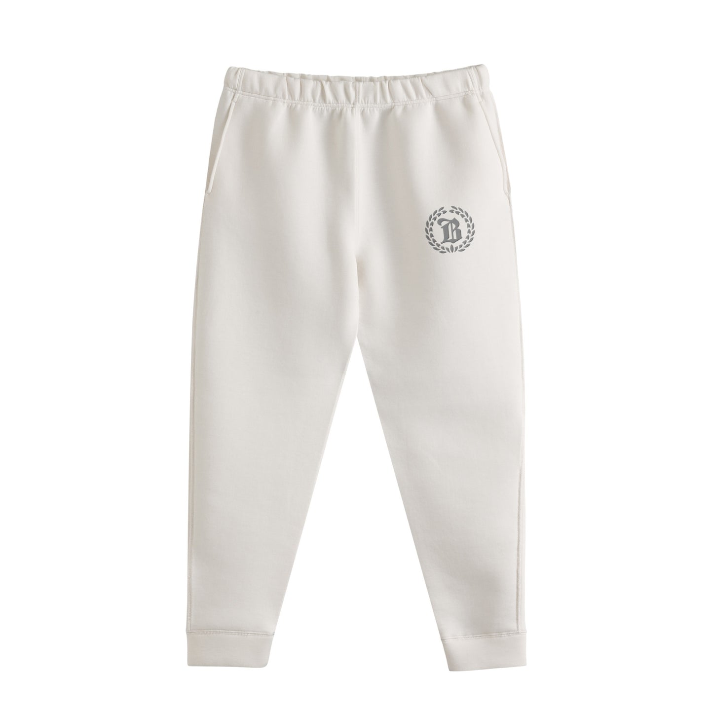 BRILLANTE DEFI Bロゴダンボールニット素材スェットパンツ off-white image