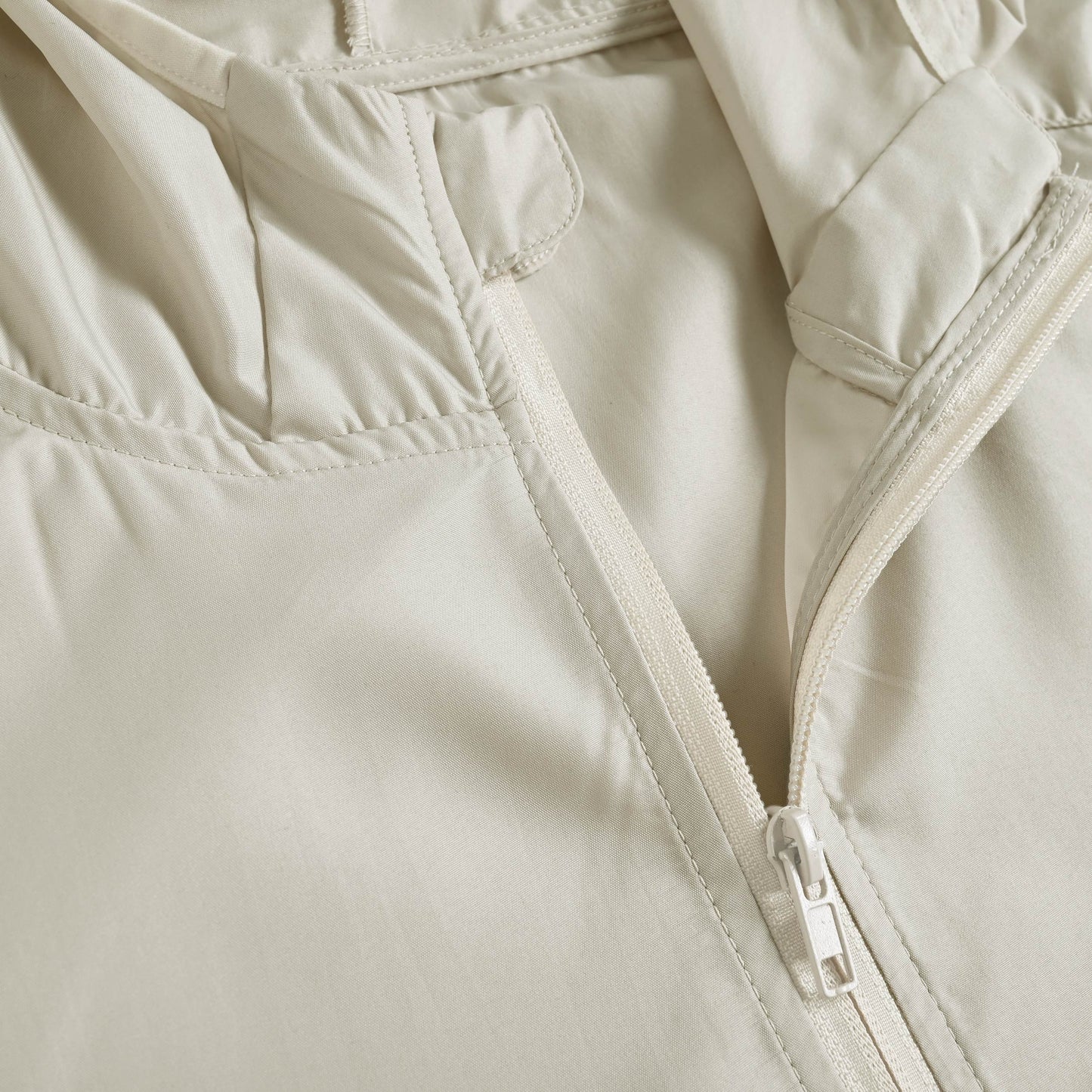 リサイクルタフタフーデットジャケット ivory image