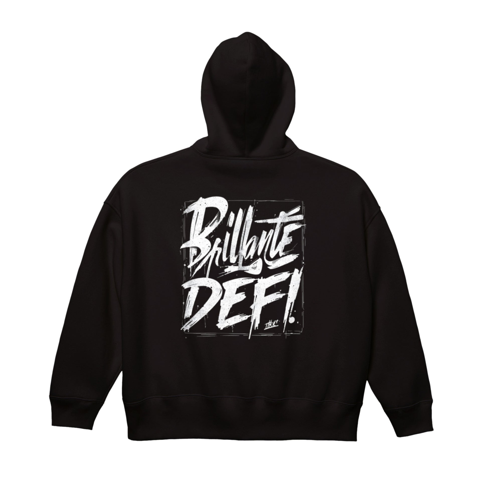 BRILLANTE DEFIビッグシルエット バックロゴ プルオーバー パーカ black image