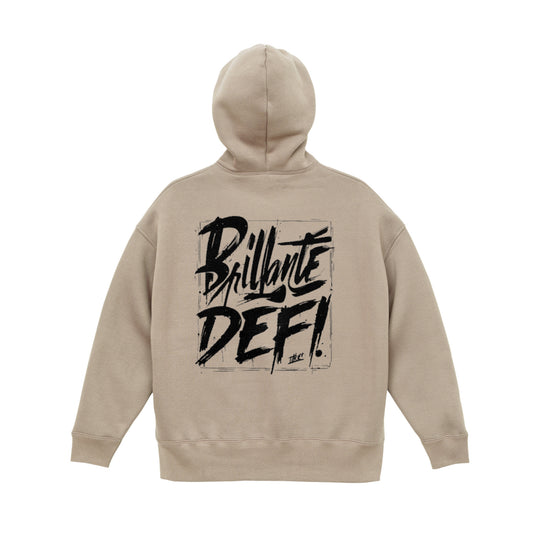 BRILLANTE DEFIビッグシルエット バックロゴ プルオーバー パーカ sand-beige image