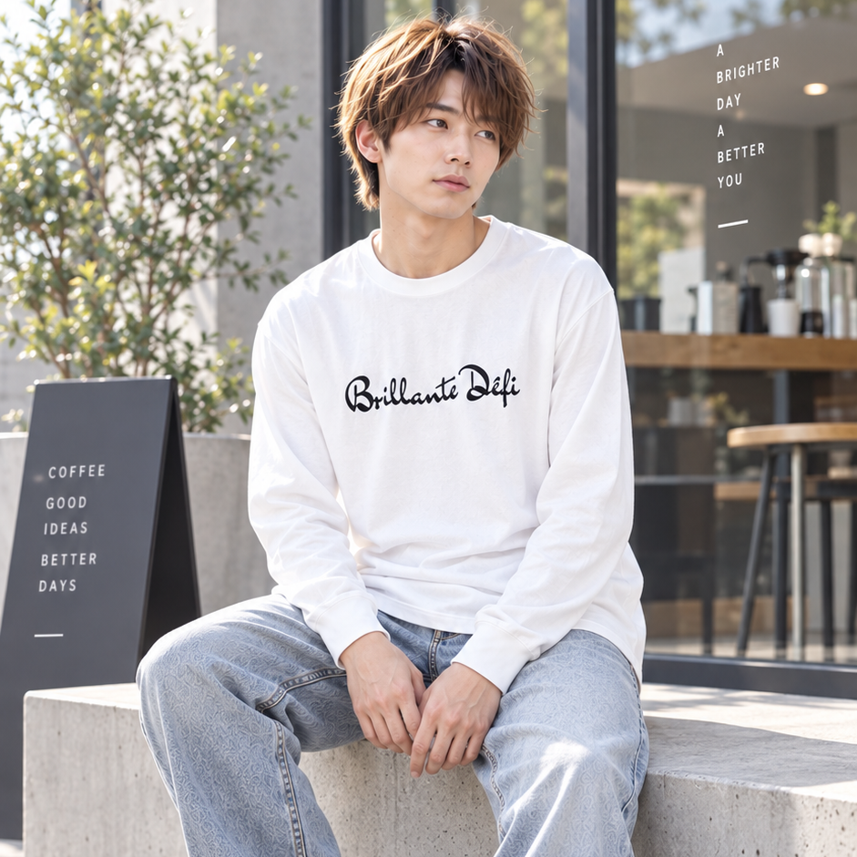 Long Sleeve Tee　　ホワイト（クリックポスト送料無料）