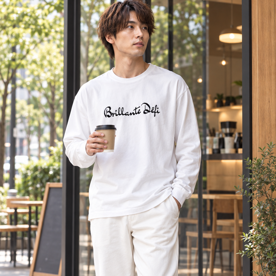 Long Sleeve Tee　　ホワイト（クリックポスト送料無料）