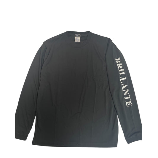 [[SALE]]SPORTS WEARドライシルキータッチ ロングスリーブTシャツ(ブラック）