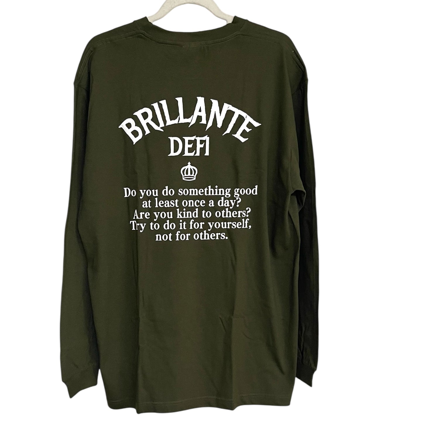 ☆[[SALE]]☆BRILLANTE DEFI 王冠バックプリント長袖Tシャツ　