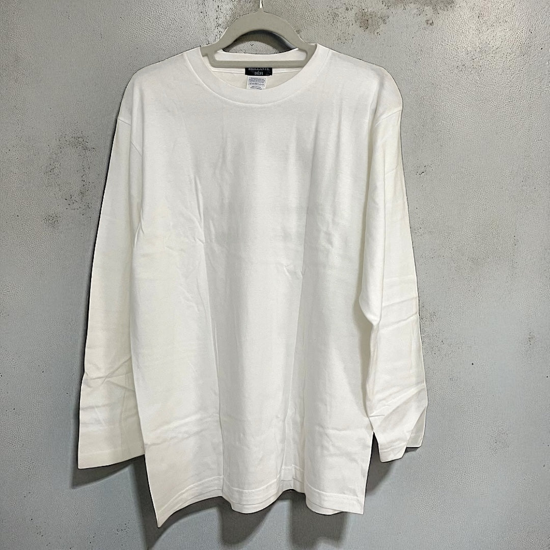 [[SALE]] ☆バックプリントロゴヘビーウェイト長袖Tシャツ（ブラック/ホワイト）