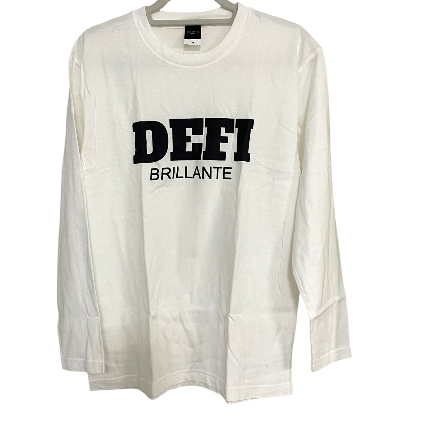 ☆[[SALE]]☆DEFIビックロゴBRILLANTE 長袖Tシャツ　グレー・ホワイト