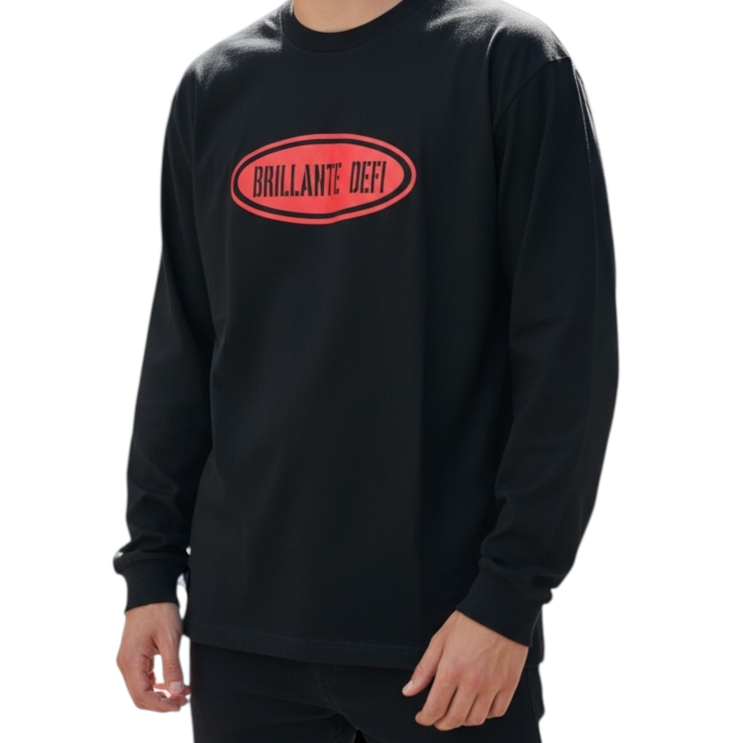 ☆[[SALE]]☆BRILLANTE DEFI 楕円レッドロゴ長袖Tシャツ　