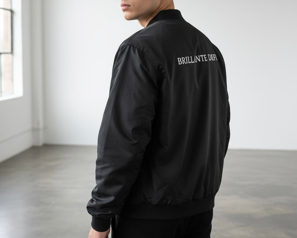 再販　2025 BRILLANTE DEFI バックロゴ中綿MA-1ジャケットブラック