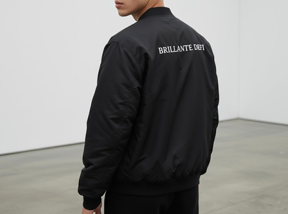 再販　2025 BRILLANTE DEFI バックロゴ中綿MA-1ジャケットブラック