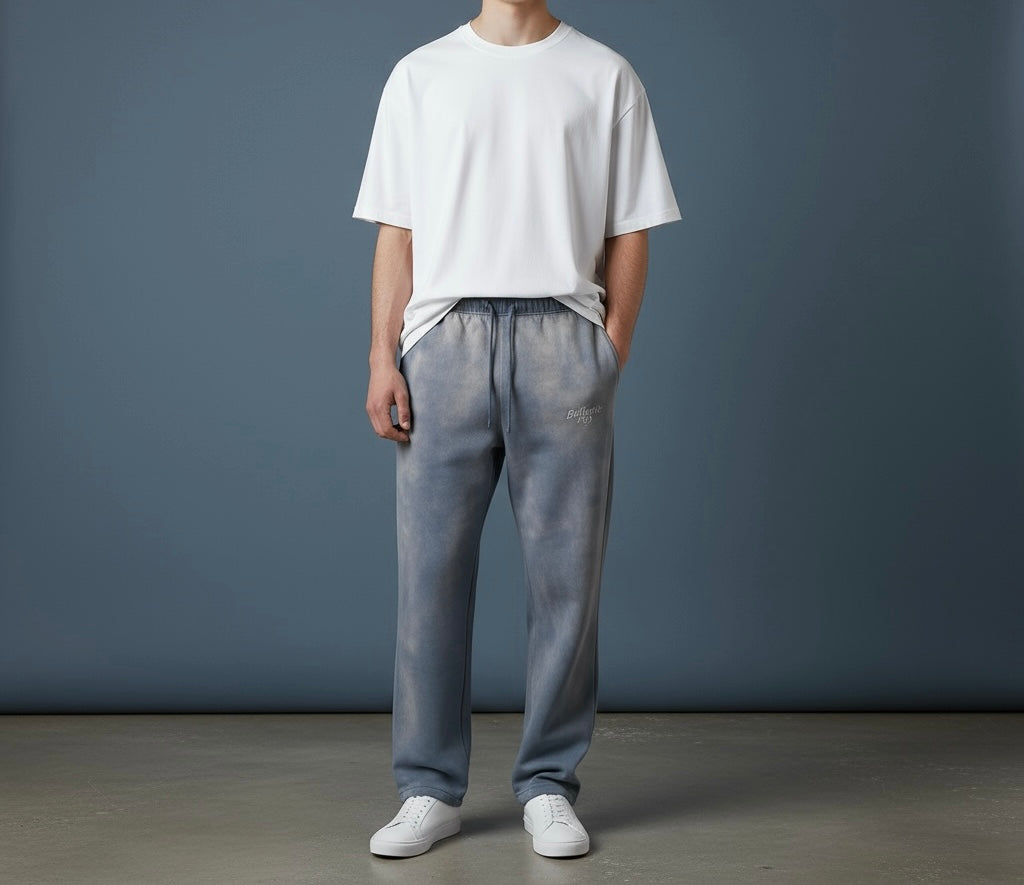 BRILLANTE DEFI 裏起毛ウォッシュ加工スウェットパンツ(セットアップ可能）