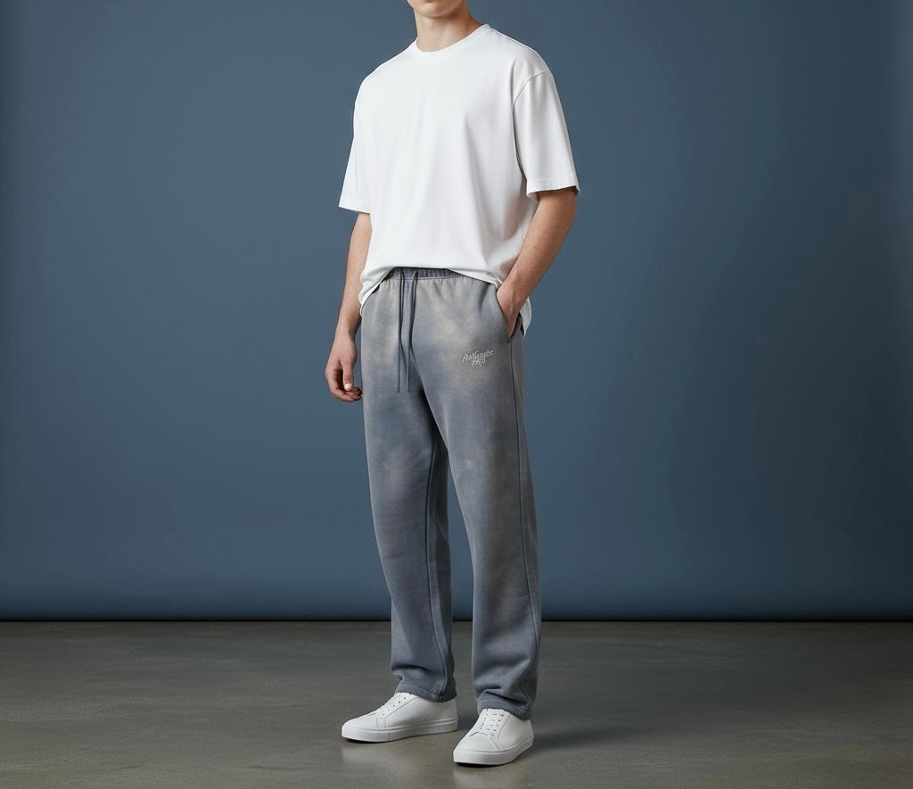 BRILLANTE DEFI 裏起毛ウォッシュ加工スウェットパンツ(セットアップ可能）