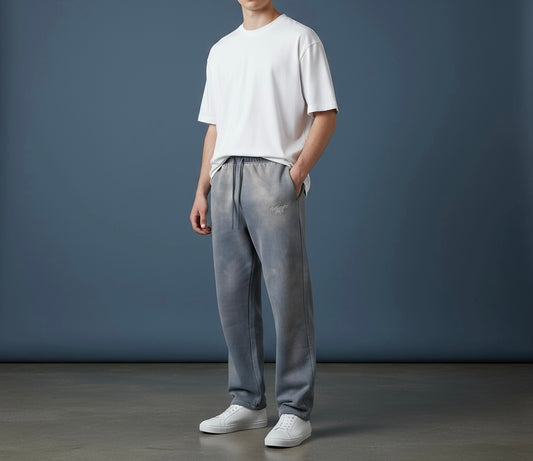 BRILLANTE DEFI 裏起毛ウォッシュ加工スウェットパンツ(セットアップ可能）