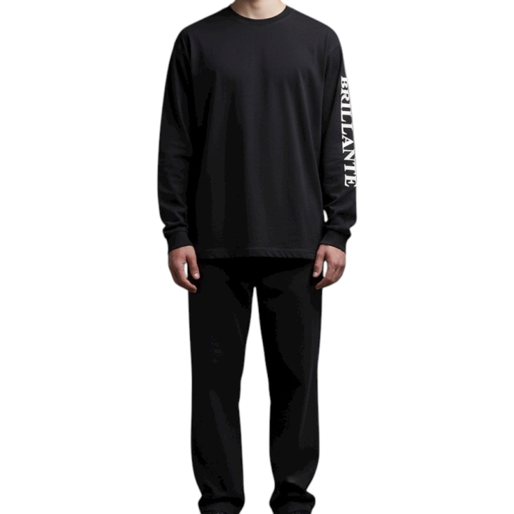 [[SALE]]SPORTS WEARドライシルキータッチ ロングスリーブTシャツ(ブラック）