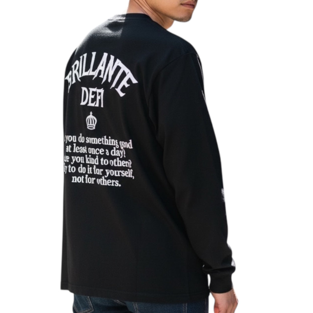 Crown Back Print Long Tee