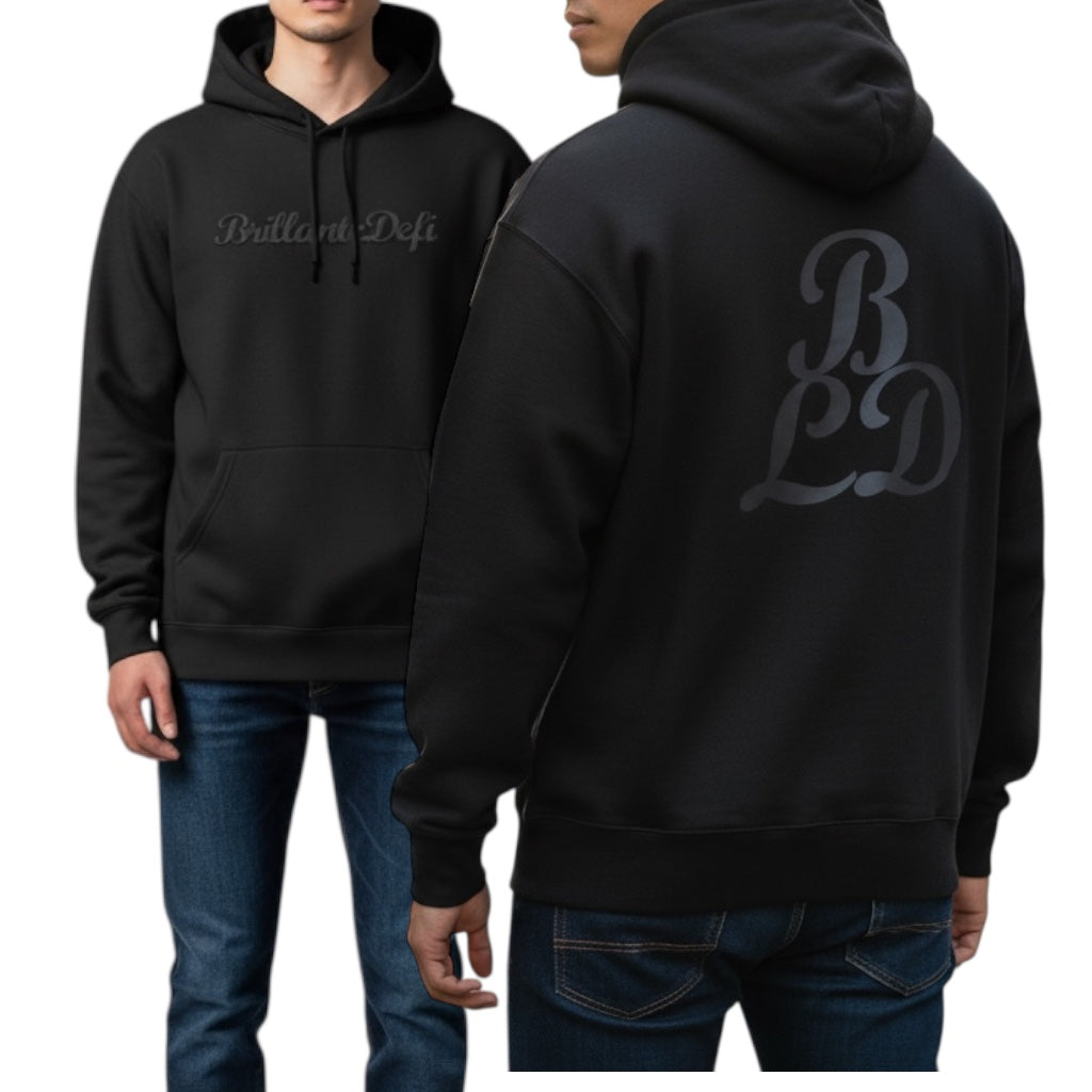 Back Logo Light Hoodie-Black