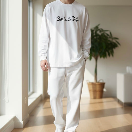 [[SALE]] 残りわずか！！BRILLANTE DEFI unisex　長袖Ｔシャツ (ホワイト）