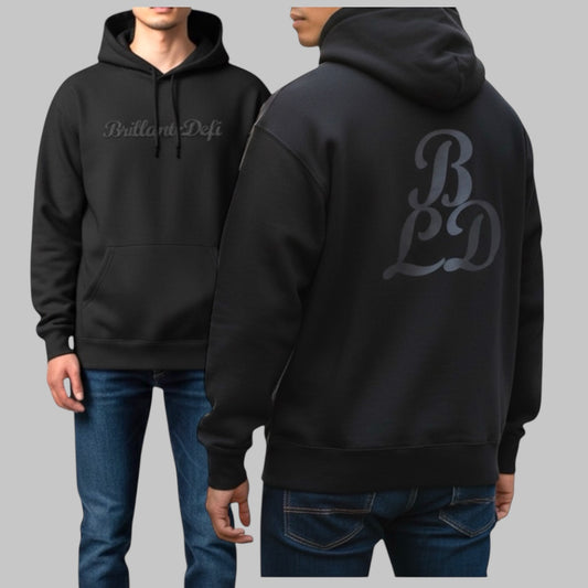 Back Logo Light Hoodie-Black