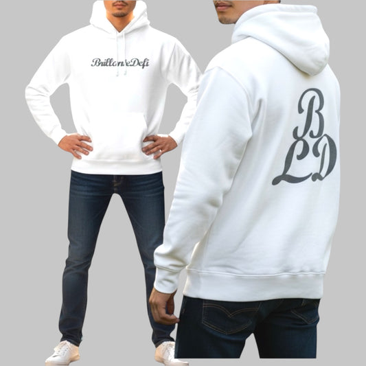 Back Logo Light Hoodie-White