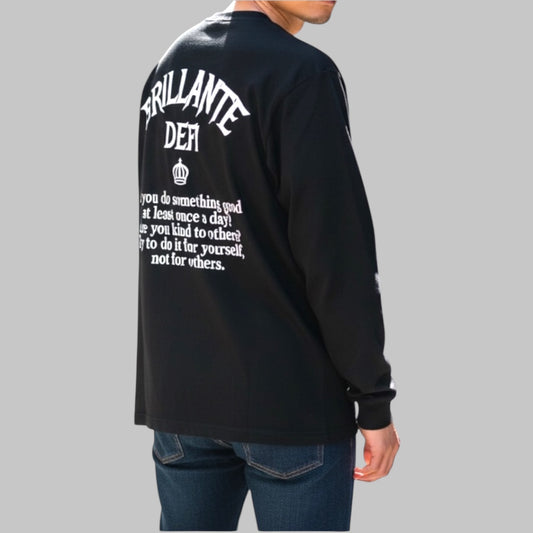 Crown Back Print Long Tee