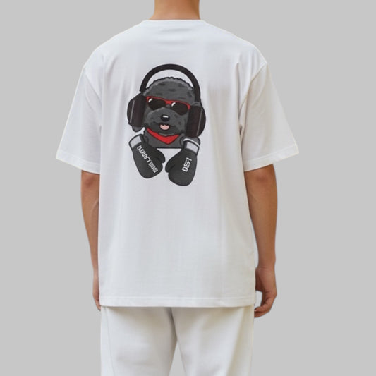 Logo Print Tee-White